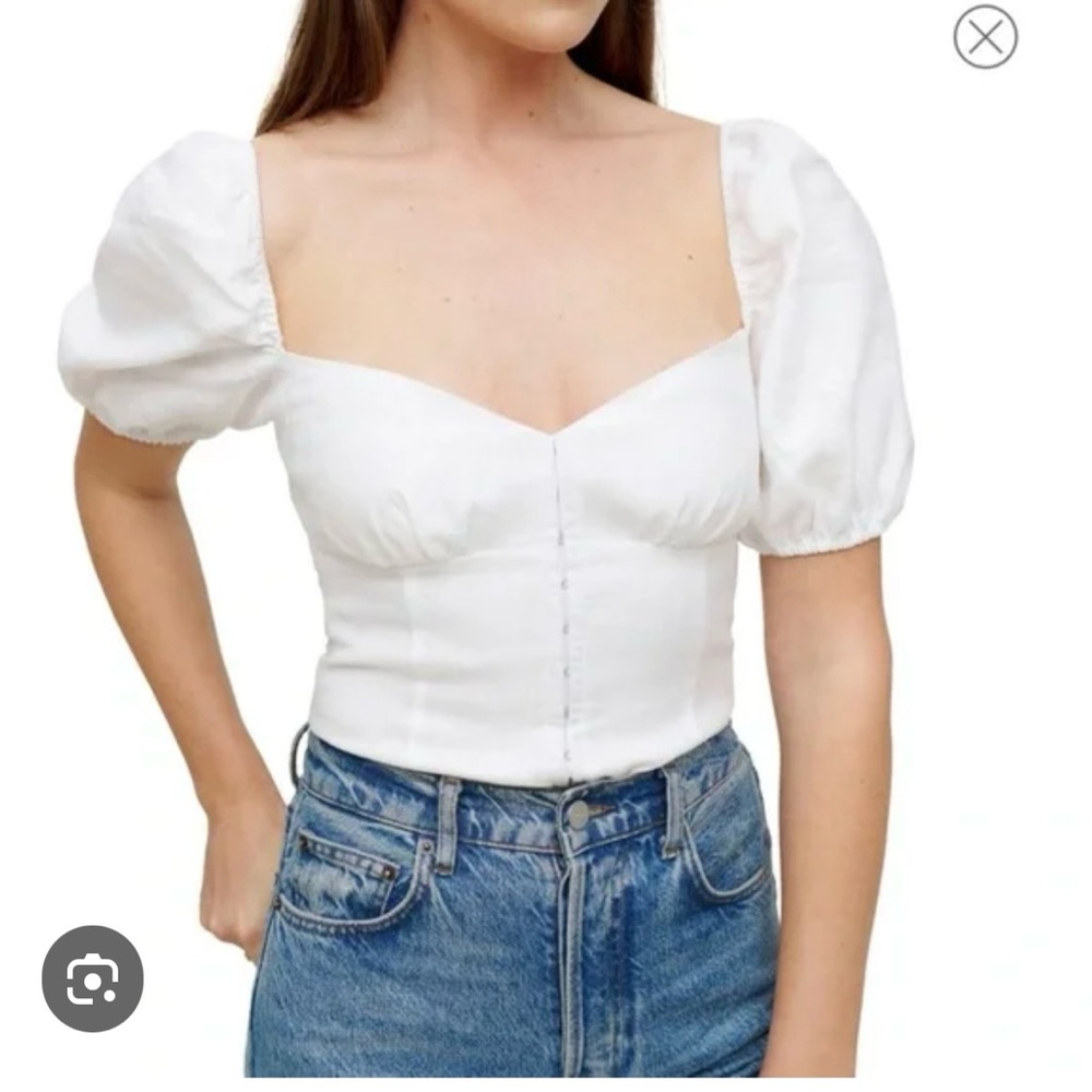 Reformation Rome Linen Top
